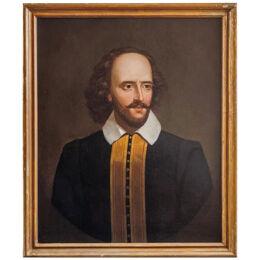 A Magnificent and Rare Portrait Painting of William Shakespeare, Circa 1870