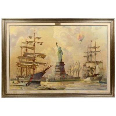 Kipp Soldwedel Operation Statue of Liberty Oil Painting 1985
