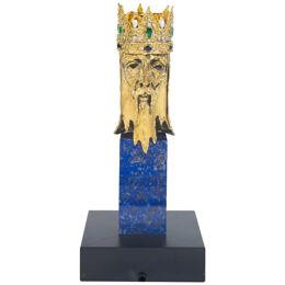 An 18K Gold and Gem Set Bust of a King, by George Weil London
