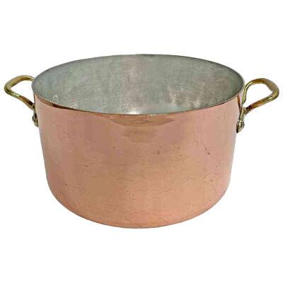 Early 20th Century 6.5 Quart Bazar Français Copper Pot