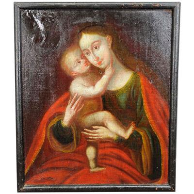 Oil painting Miraculous Image of Insbruck Maria with Child after Cranach 