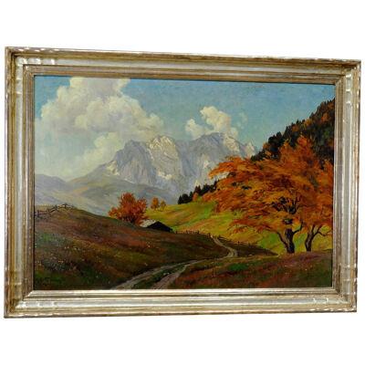 Erwin Kettemann Landscape in the Tyrolean Alps, Oli on Canvas ca. 1930