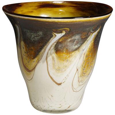 Vintage Marble Glass Vase Designed by Richard Glass ca. 1980 