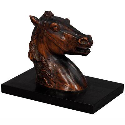 Antique Wooden Carved Horse Paper Weight ca. 1920 