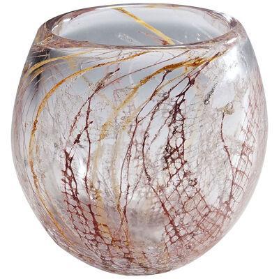Artglass Vase Sjogras by Goran Stroemgren for Art Glassworks Urshult Sweden 