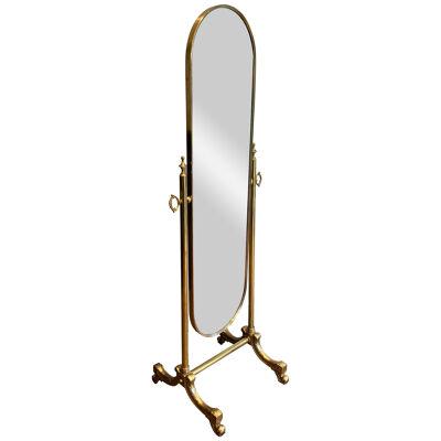 Neoclassical Style Brass Psyché Mirror