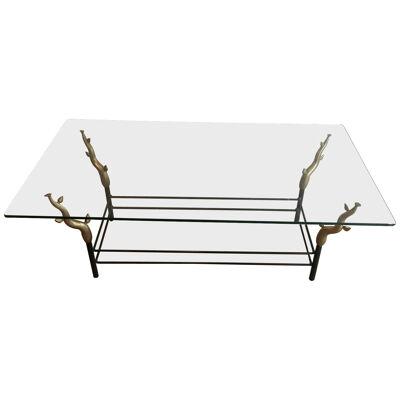 Wrought Iron Tree Branches Coffee Table in the Style of Willy Daro
