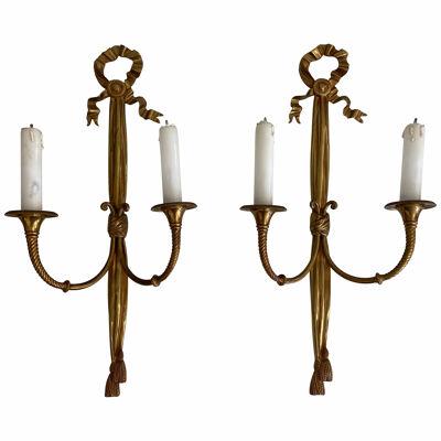 Pair of Louis the 16th Style Wall Lights, circa 1940