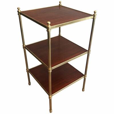 Maison Jansen Mahogany and brass Side Table