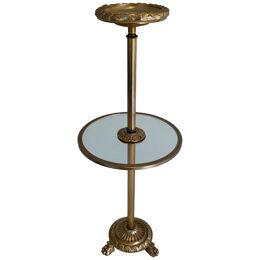 Bronze, Glass and Brass Ashtray on Stand by Maison Baguès