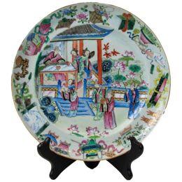 18th Century Chinese Canton Famille Rose Plate, circa 1780s