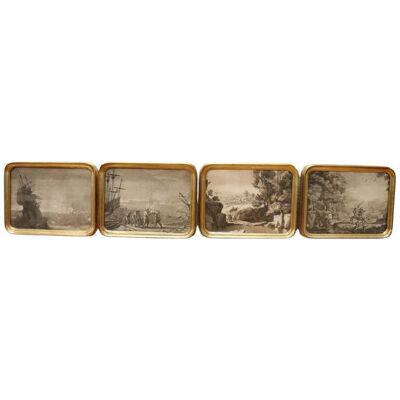 Late 18th Century, Set of Four Small Antique Engravings by Richard Earlom