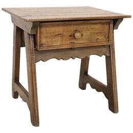 Rustic Fir and Oak Wood Antique Mountain Nightstand or Side Table