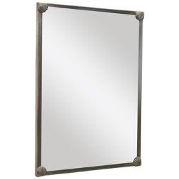 Italian Wall Mirror with Silvered Metal Frame