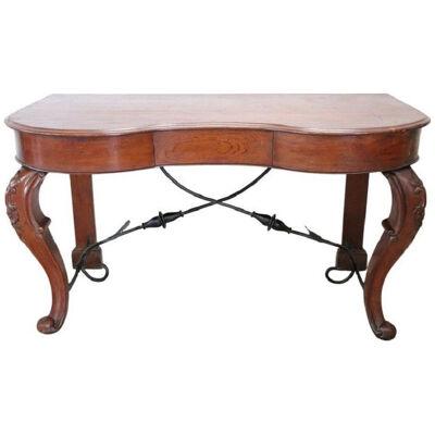 18th Century Italian Solid Oak Wood Antique Console Table