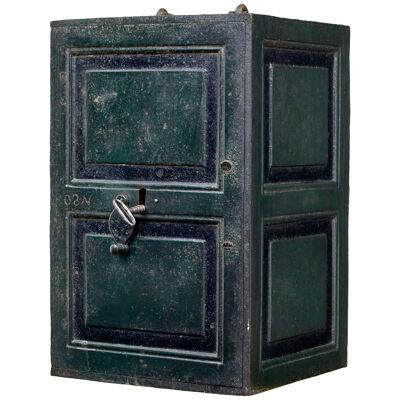 EARLY 19TH CENTURY PAINTED IRON SAFE