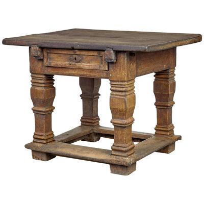 FLEMISH 17TH CENTURY CARVED OAK TABLE