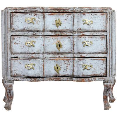 EARLY 19TH CENTURY SWEDISH PAINTED BAROQUE REVIVAL CHEST OF DRAWERS