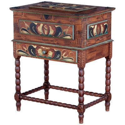TRADITIONAL MID 20TH CENTURY HAND PAINTED WORK TABLE