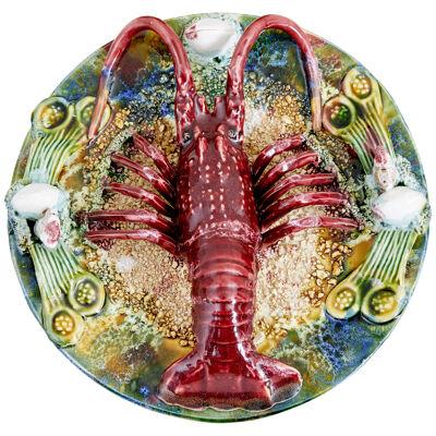 MID 20TH CENTURY DECORATIVE PALISSY LOBSTER PLATE