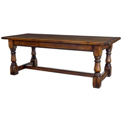 ENGLISH SOLID OAK REFECTORY DINING TABLE