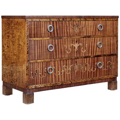 20TH CENTURY ART DECO INLAID CHEST OF DRAWERS
