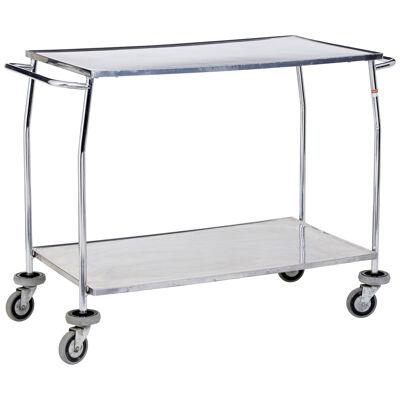 1970's STAINLESS STEEL TROLLEY
