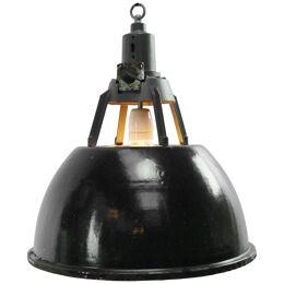 Black Enamel Vintage Industrial Pendant Light