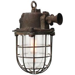 Rust Iron Vintage Industrial Clear Glass Pendant Lamps 