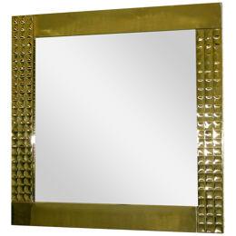 Italian Handcrafted Brass Mirrors with Gold Jewel-Like Detail