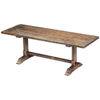 Rustic Primitive Dining Table, France, Early 20th Century
