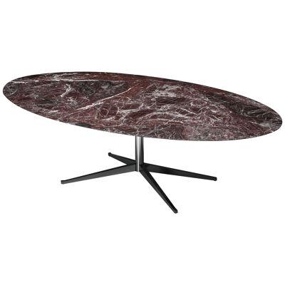 Florence Knoll Burgundy Marble Dining Table, 1960s