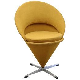 Verner Panton Cone Chair in Original Fabric, Denmark, 1960s
