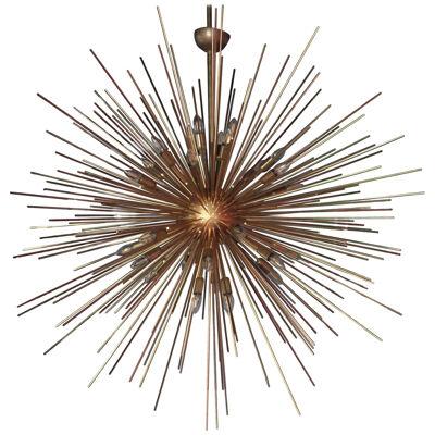 Monumental Brass Sputnik or Urchin Chandelier