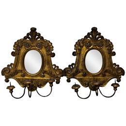 Pair of wall appliques, Italy late 18th century