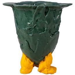 Early Production Gaetano Pesce Amazonia Vase - Green and Yellow	