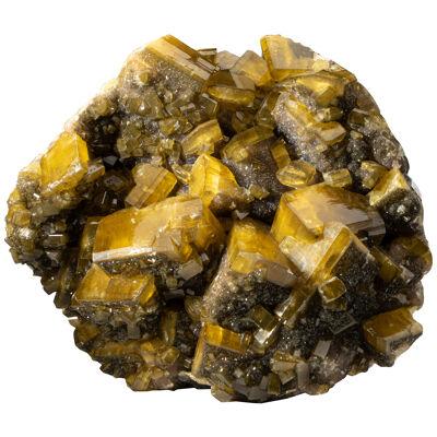 Golden Barite with Marcasite Crystals from Nandan County, Hechi, China