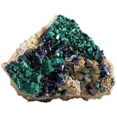 Azurite and Malachite from Tsumeb Mine, Otavi-Bergland District, Namibia