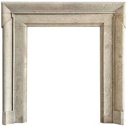 An 18th Century Architectural English Stone Bolection Fireplace Mantel 