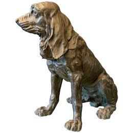 Bronze Sculpture of a Gun Dog