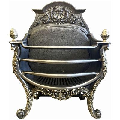 Antique English Rococo Style Fire Basket