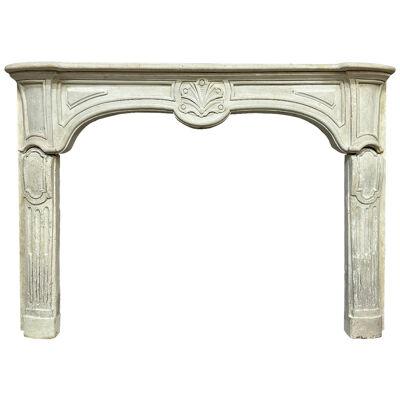 An Antique 18th century Provincial French Stone Fireplace Mantel 