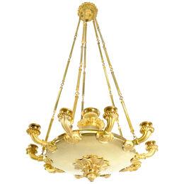 Large Empire lamp made ca 1820