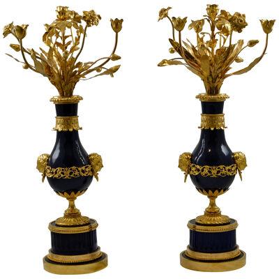 A pair of important candelabra, 18th c.