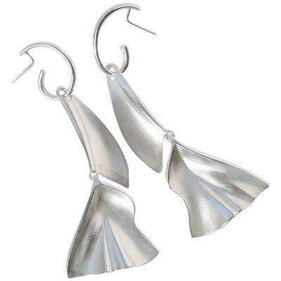 Silver Shoulder Duster Earrings Made Year 1994