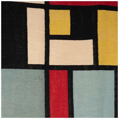 Rug, or tapestry, inspired by Piet Mondrian. Contemporary work