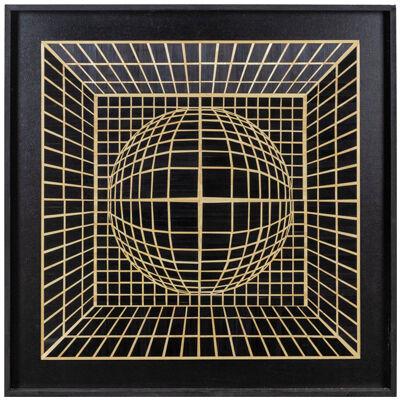 Straw Marquetry Panel, Contemporary Work by Marianne Leal