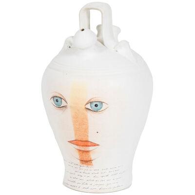 Vase in Painted Terracotta, Contemporary Work