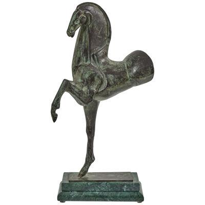 "Cavallo" Bronze on Marble by Claudio Nicoli (1958-)