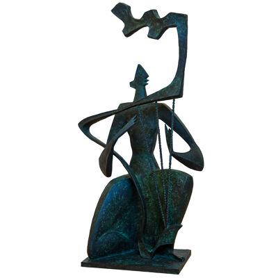 "Harp Player" Cast Bronze by Tony Rosenthal (1914-2009)
